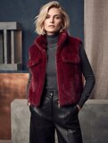 Bordeaux bodywarmer in teddy fleece_