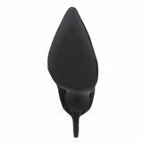 Bottines noires en suède à talon haut et bride élégante-Agnieska_