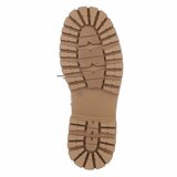 Kaki suède veterboots met grove zool_