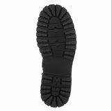 Zwarte suède veterboots met grove zool_