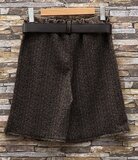 Bermuda marron avec ceinture et doublure polaire douce_