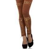 Stretch broek in daim met veters._