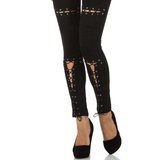 Stretch broek in daim met veters._