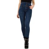 Hoge taille blue jeans._