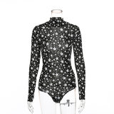 Trendy star print body top._