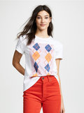 T-shirt met geometrische print._