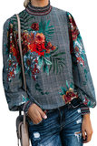 Elegante blouse met bloemenprint._