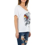 Vintage style T-shirt met print van indianen hoofd._