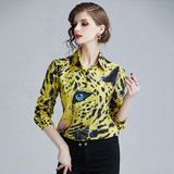 Fashion blouse met luipaard print_