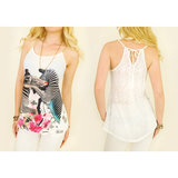 Trendy camisole top met afrikaans motief._