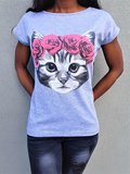 T-shirt poes met rozenkrans_