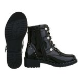 Trendy metalic zwarte boot Britt 3_