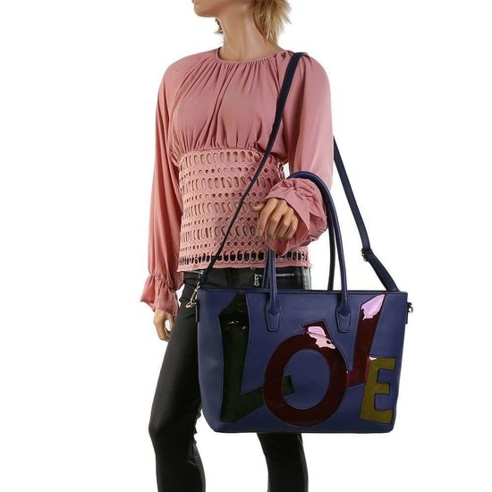 Handtas love blauw.SOLD OUT