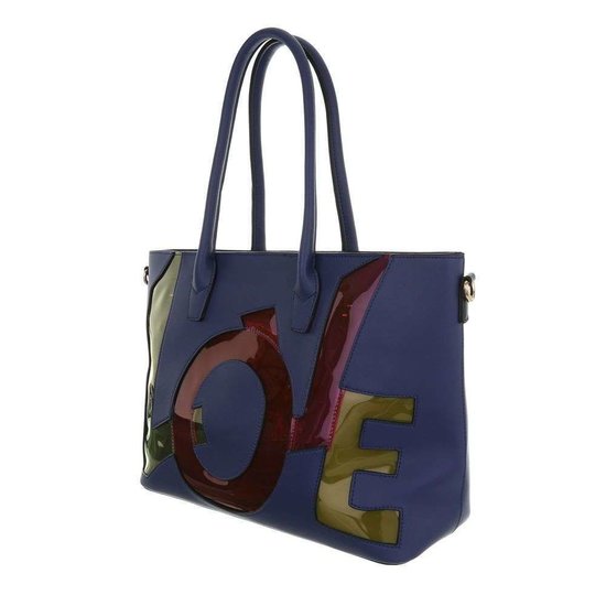 Handtas love blauw.SOLD OUT