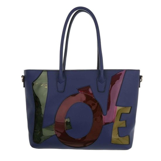 Handtas love blauw.SOLD OUT