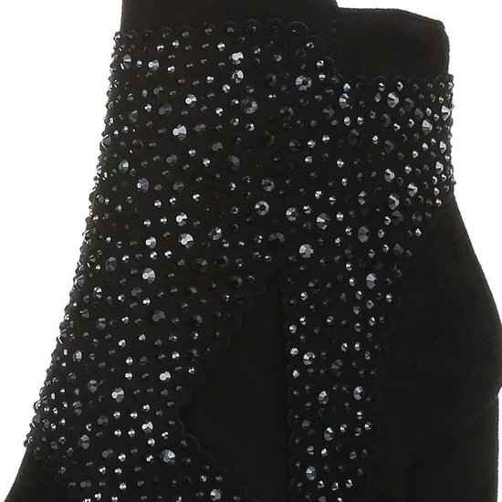 Bottines noires Yvet avec strass