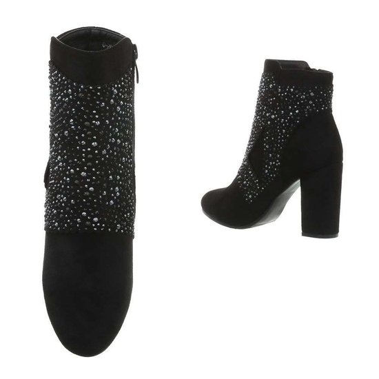 Bottines noires Yvet avec strass