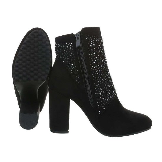 Bottines noires Yvet avec strass