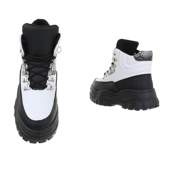 Fashion  zwart/witte boot Elsa.