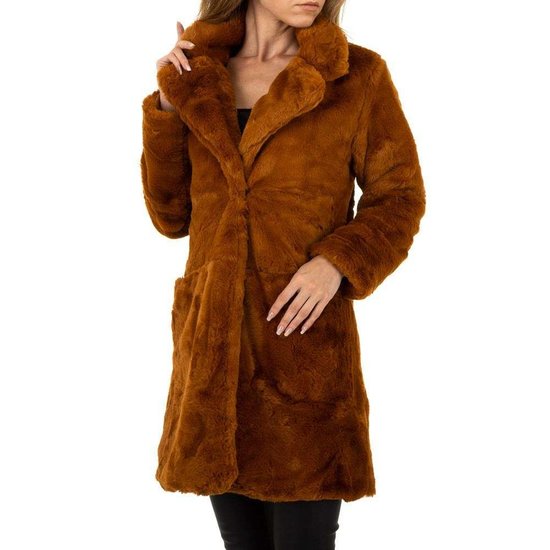 Bruine fake fur jas.SOLD OUT