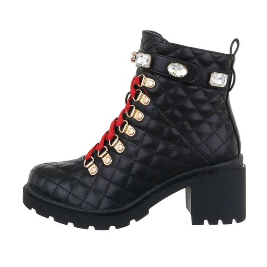 Bottines noires capitonnées Ruby .