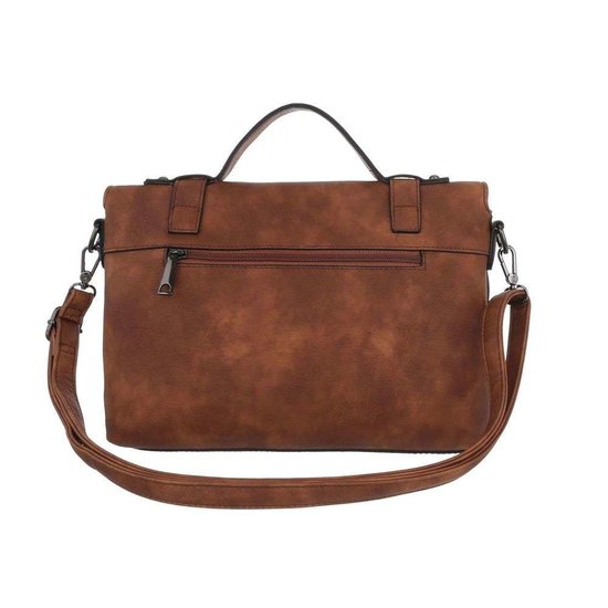 Trendy bruine rechthoekige schoudertas.SOLD OUT