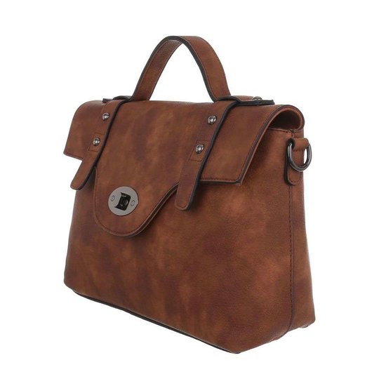 Trendy bruine rechthoekige schoudertas.SOLD OUT