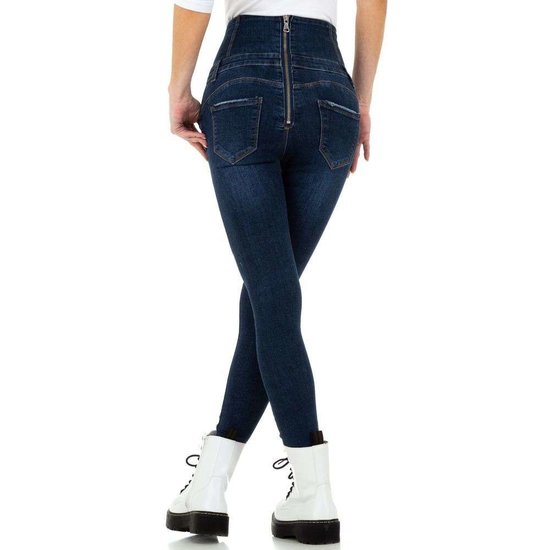 Hippe hoge taille blue jeans.