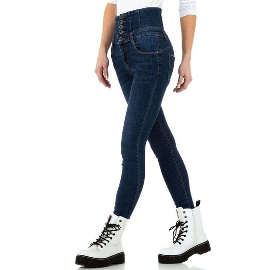 Hippe hoge taille blue jeans.