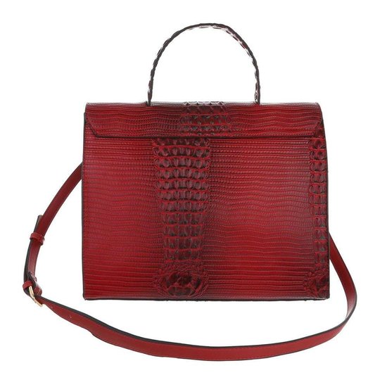 Classy rode schoudertas met designer embleem Model 2.