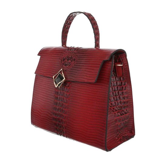 Classy rode schoudertas met designer embleem Model 2.