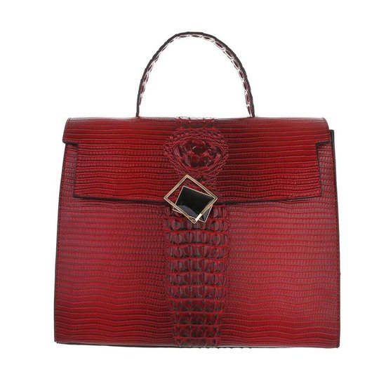 Classy rode schoudertas met designer embleem Model 2.