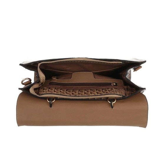 Classy gele schoudertas met designer embleem Model 2.