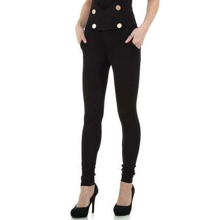 Fashion zwarte high waist broek.