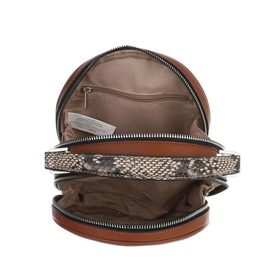 Trendy zwarte ronde schoudertas.