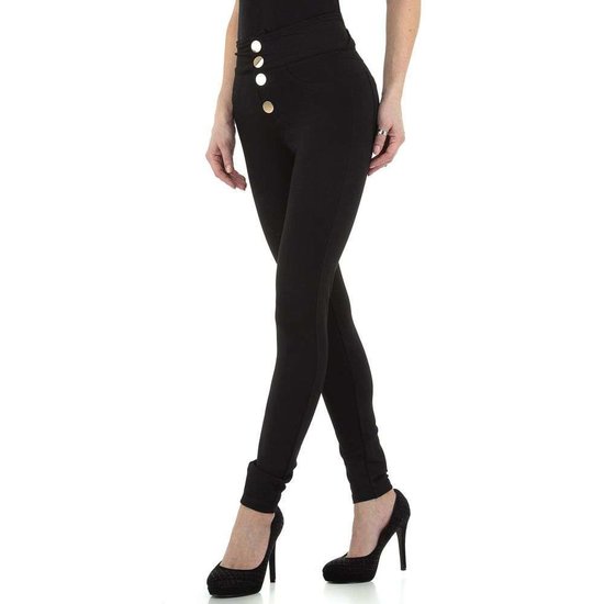 Stylish zwarte high waist broek. 