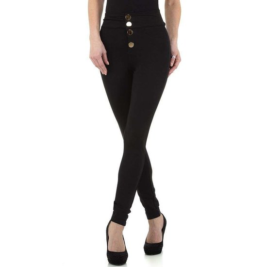 Stylish zwarte high waist broek. 