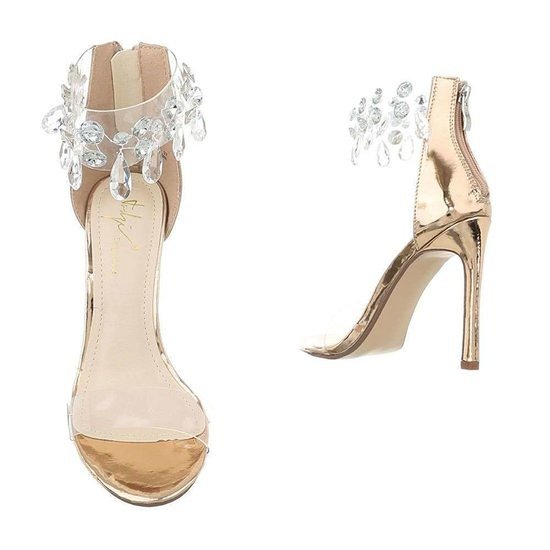 Champagne kleurige trendy sandaal Dona.