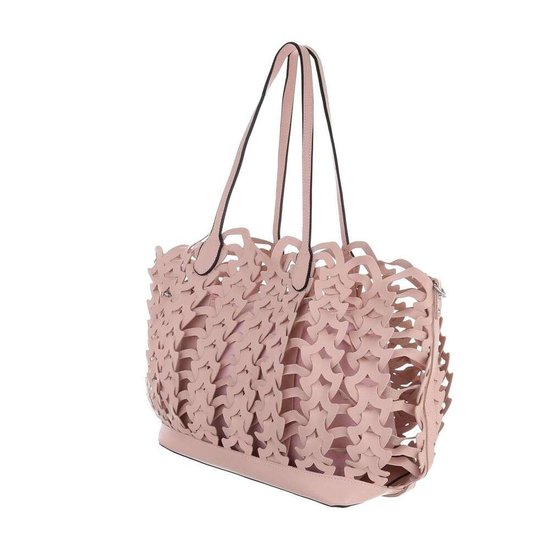 Trendy roze shopperbag.