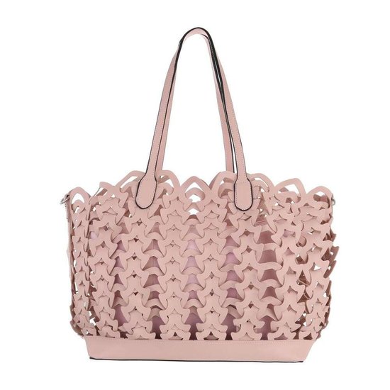 Trendy roze shopperbag.