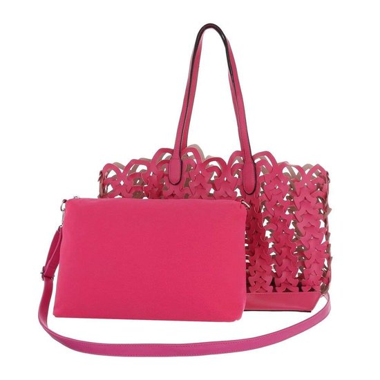 Trendy fuchsia shopperbag.