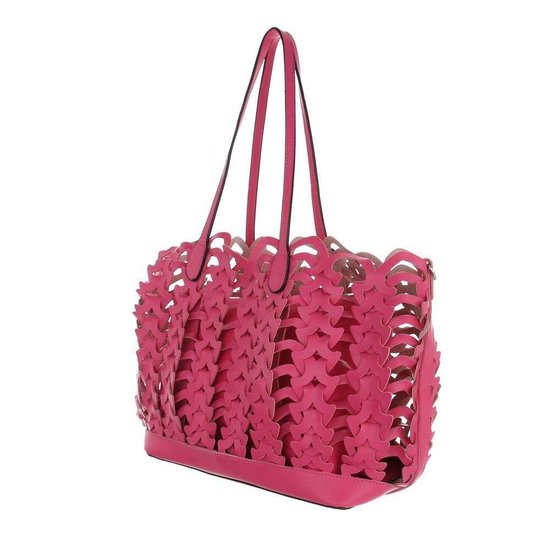 Trendy fuchsia shopperbag.