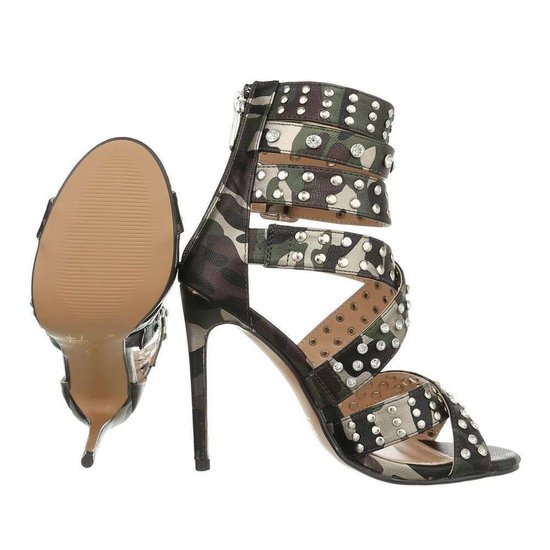 Camou sandaal met strass Dana.