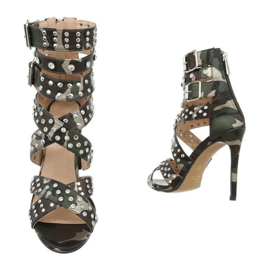 Camou sandaal met strass Dana.