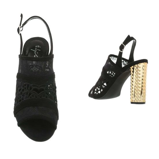Katia zwarte fashion sandaal.