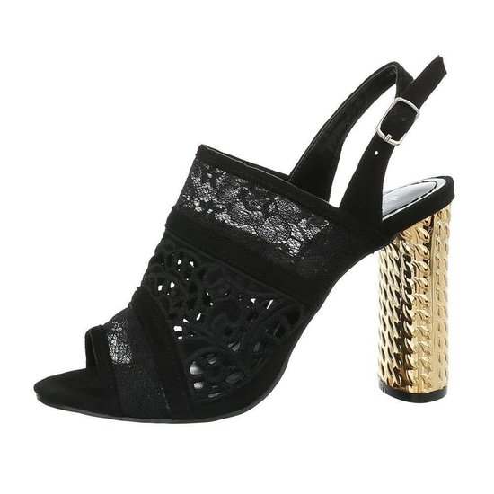 Katia zwarte fashion sandaal.