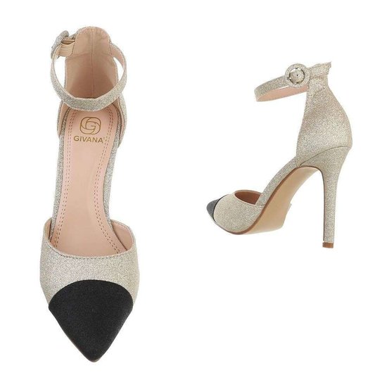 Modieuze gouden pump Afra.