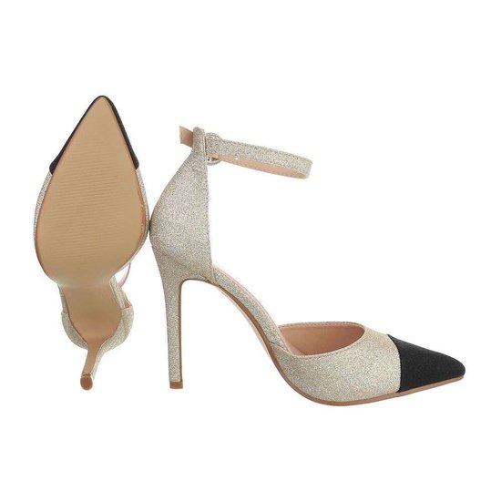 Modieuze gouden pump Afra.