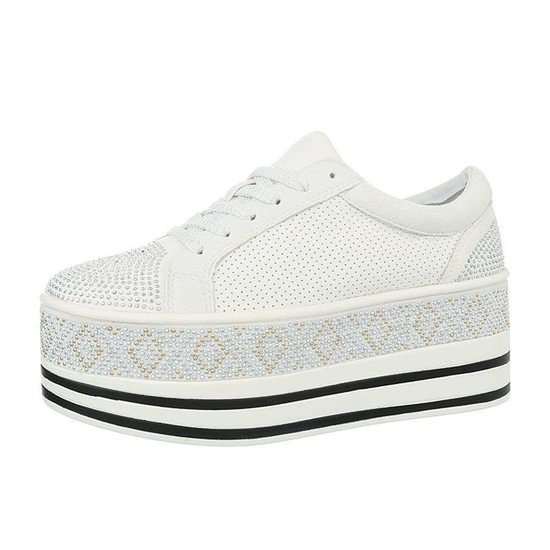 Trendy witte platform sneaker Lina.