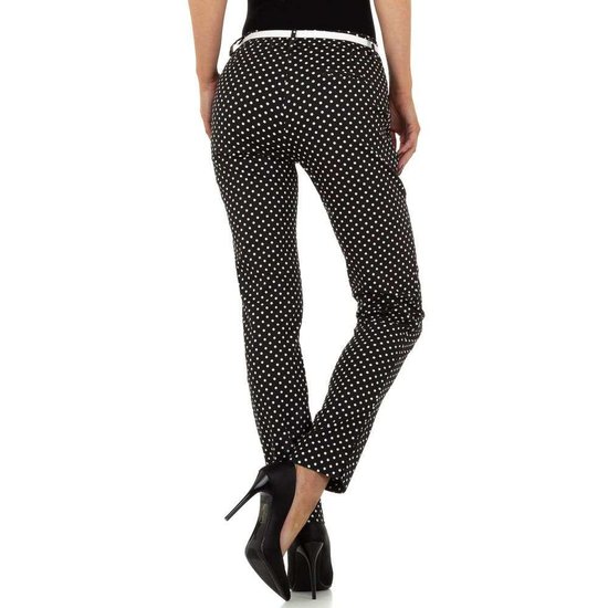 Classy zwart/witte chino broek met print.